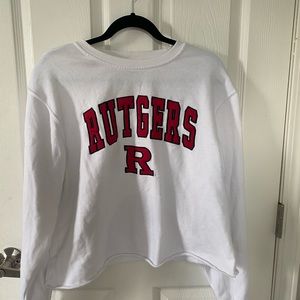 Rutgers White Crewneck Sweatshirt